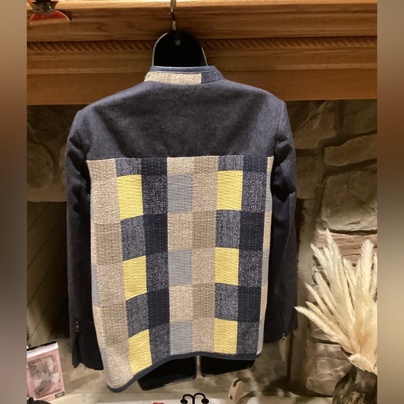 NWOT BCBG MAXAZARIA DENIM PATCHWORK JAKOB MOTO JACKET SZ. S - Picture 11 of 14